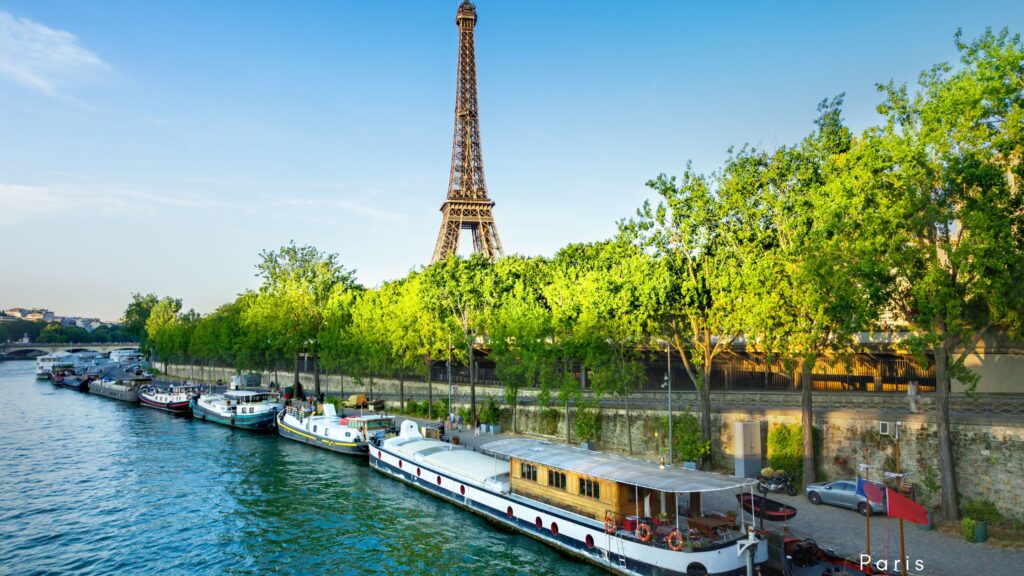 Picturesque view of the River Seine in Paris