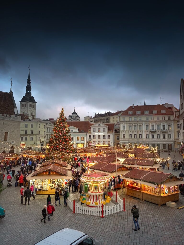 Expat Family Exploring Traditional German Christmas Markets