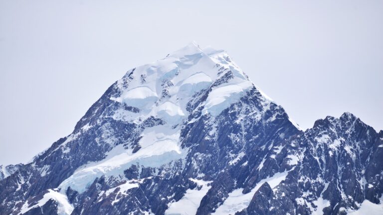 mountain covered snow