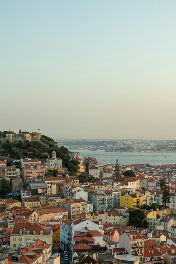 A stunning view of Lisbon's historical architecture, showcasing the vibrant city life awaiting expats moving to Portugal